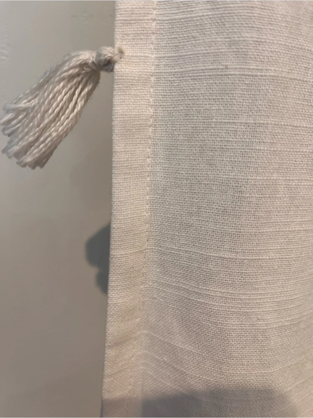 World Market Boho Curtains 2 Panels Cream Beige Mustard Golden Yellow Bamboo
